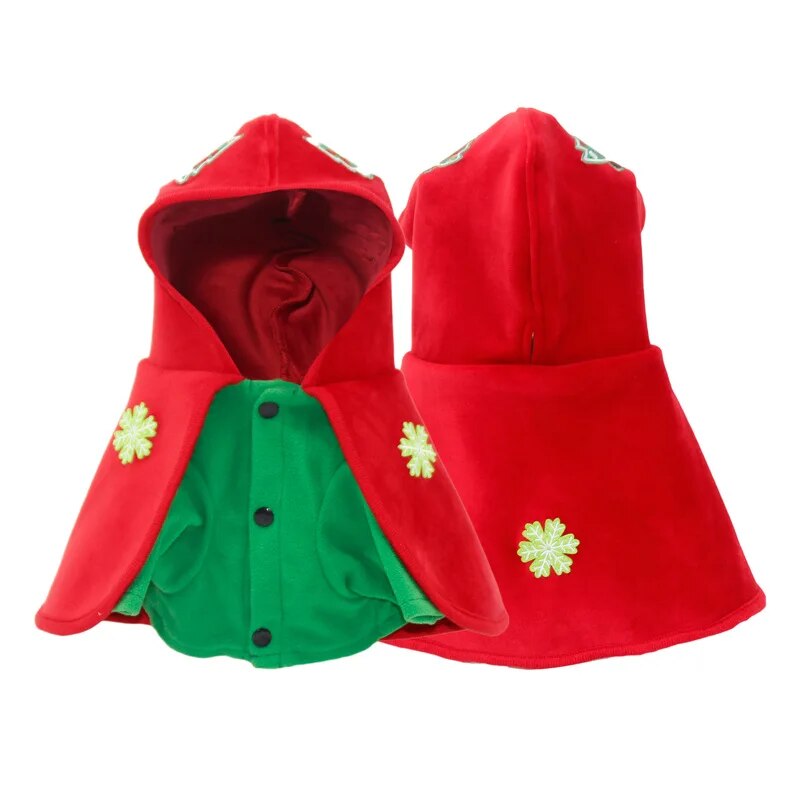 Pet Cosplay Costume Set - Fashionable Winter Warm Clothing for Stylish Pets